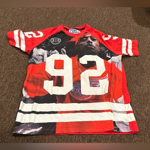 Shirts 2pac Tupac Post Game Jersey Aop Rip 92 Detroit Red Wings